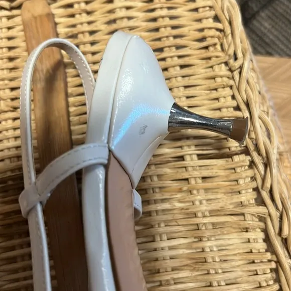 Zara Striped Kitten Heels with Bow