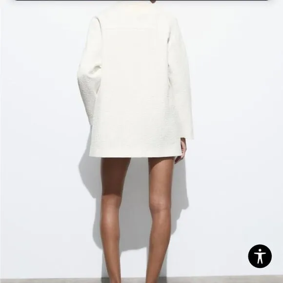 ZARA TEXTURED COAT Runs big