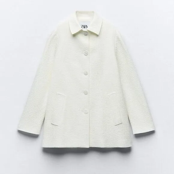 ZARA TEXTURED COAT Runs big