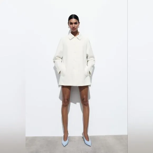 ZARA TEXTURED COAT Runs big