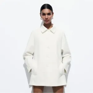ZARA TEXTURED COAT Runs big