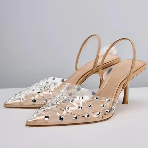 ZARA Vinyl High Heels NWT