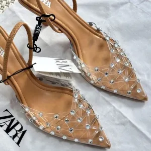 ZARA Vinyl High Heels NWT