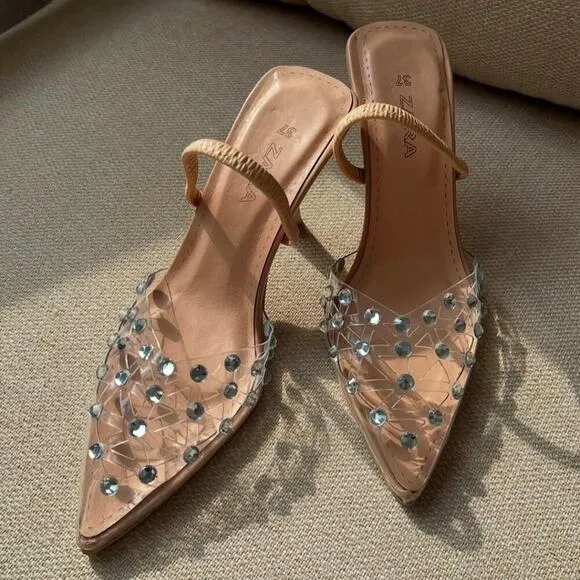 ZARA Vinyl High Heels NWT