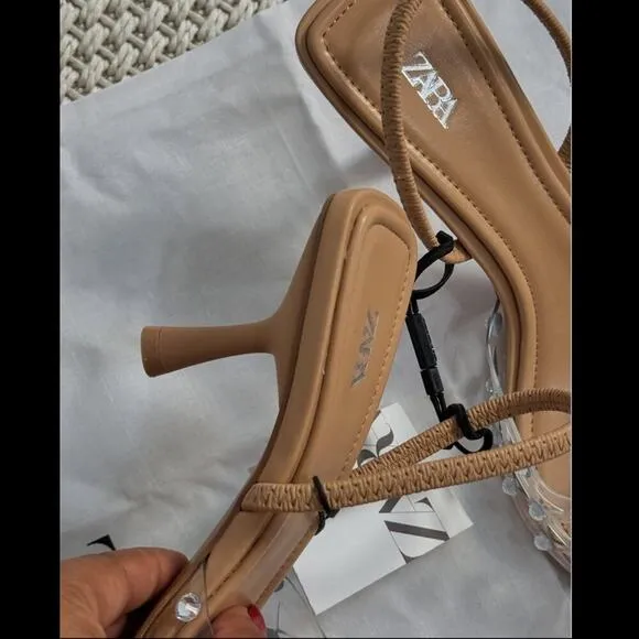 ZARA Vinyl High Heels NWT