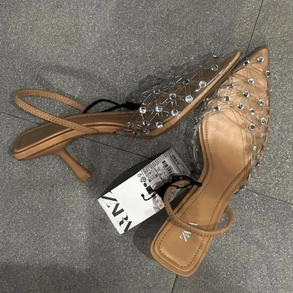 ZARA Vinyl High Heels NWT