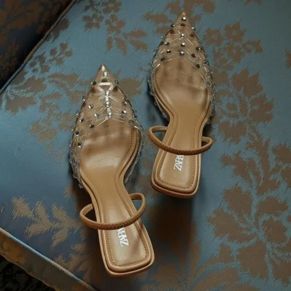 ZARA Vinyl High Heels NWT