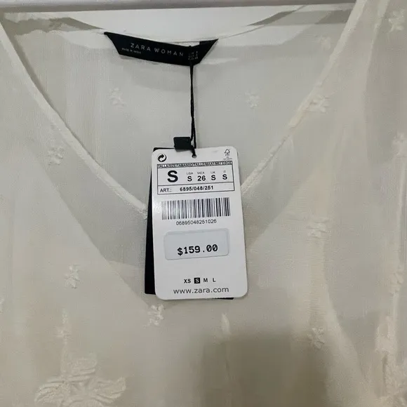 Zara Woman lace tiered midi tank dress Small