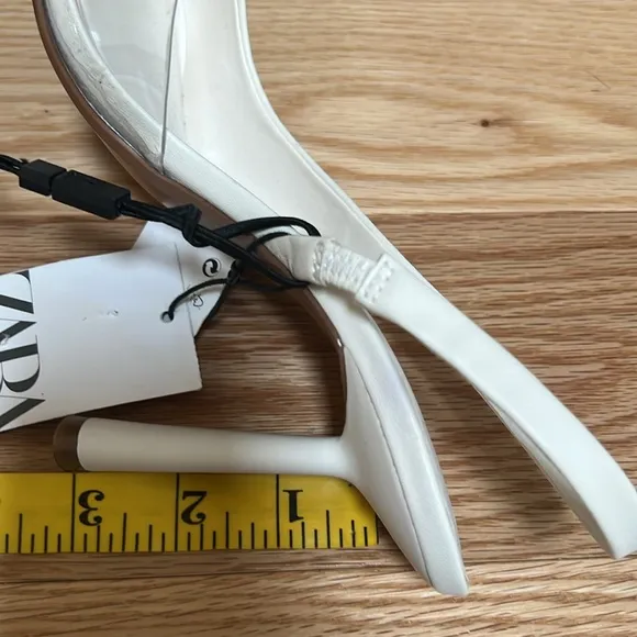 Zara Women's 8,ecru Slingback Heels.