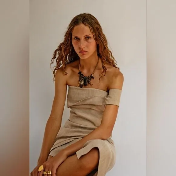 ZARA ASYMMETRICAL SLIP DRESS