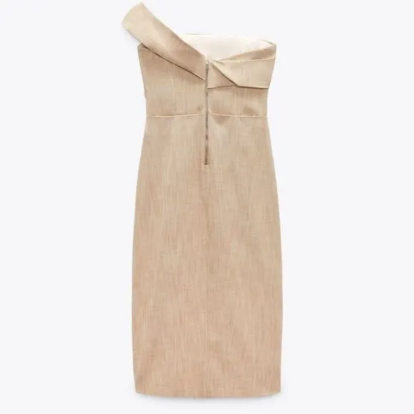 ZARA ASYMMETRICAL SLIP DRESS