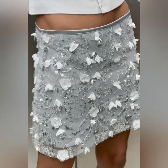 ZARA SEQUIN MINI SKIRT