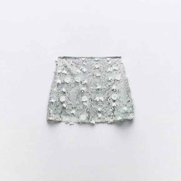 ZARA SEQUIN MINI SKIRT
