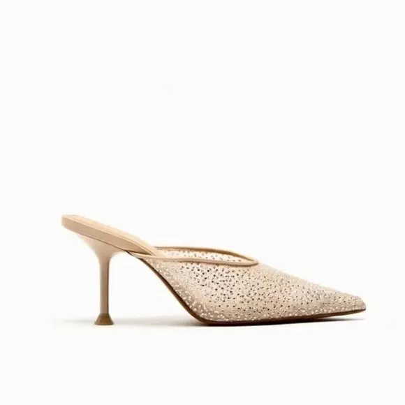 ZARA SPARKLY MESH MULES