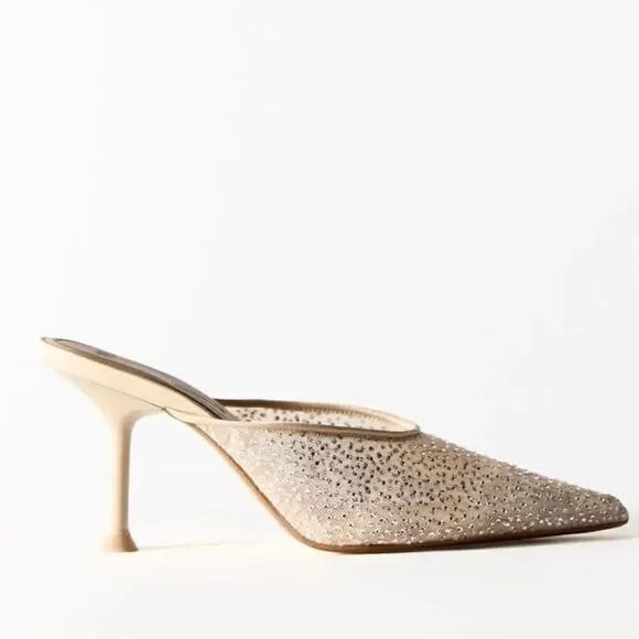 ZARA SPARKLY MESH MULES