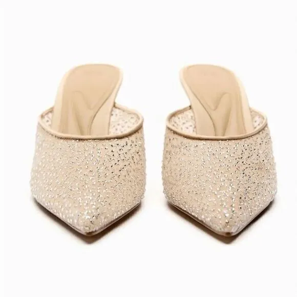 ZARA SPARKLY MESH MULES