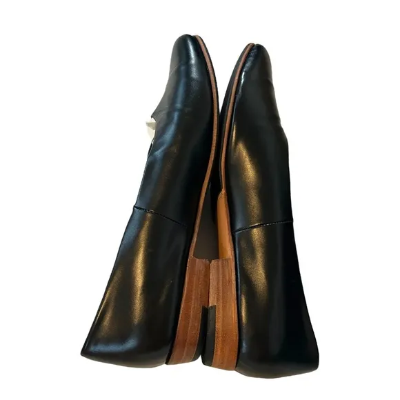 Zou Xou 10 glove flat slip on pointed toe leather stacked heel handmade classic