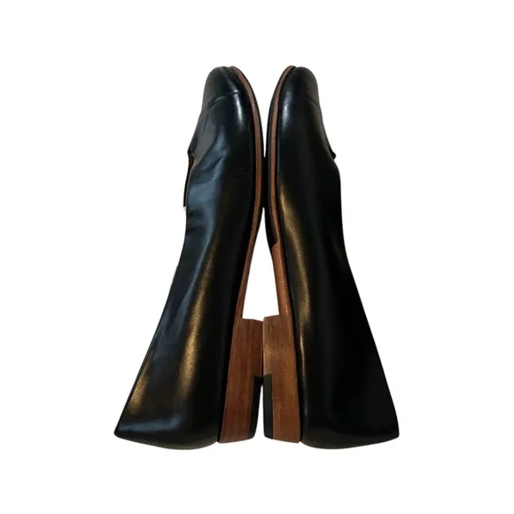 Zou Xou 10 glove flat slip on pointed toe leather stacked heel handmade classic
